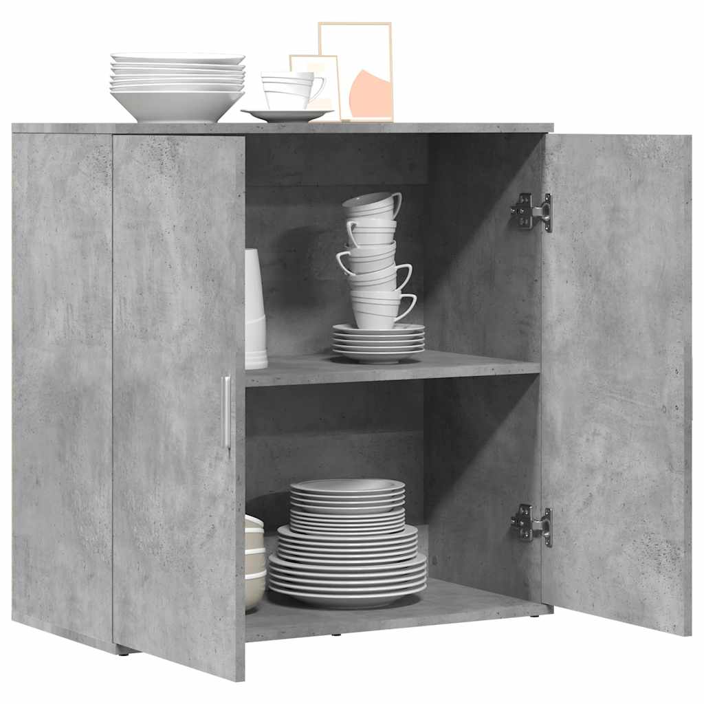 vidaXL Szafka, szarość betonu, 79x38x80 cm, materiał drewnopochodny