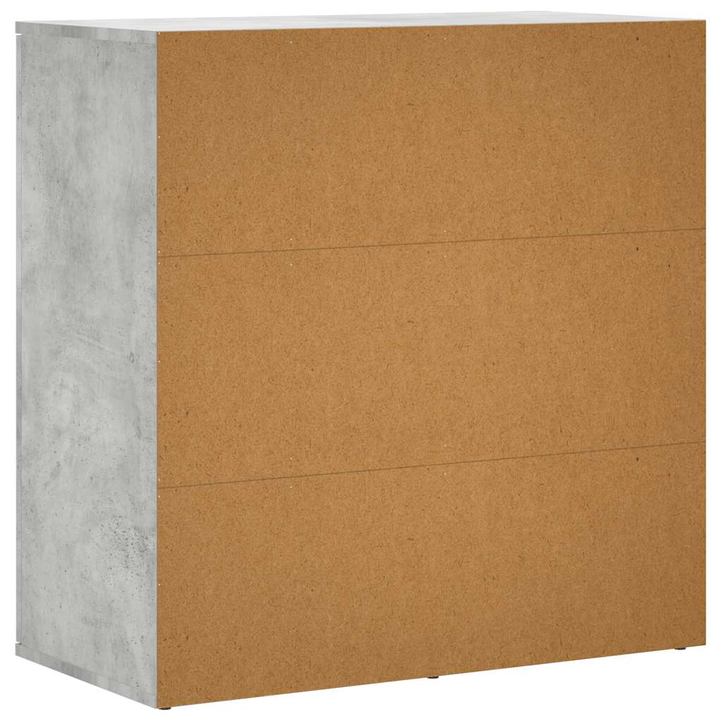 vidaXL Szafka, szarość betonu, 79x38x80 cm, materiał drewnopochodny