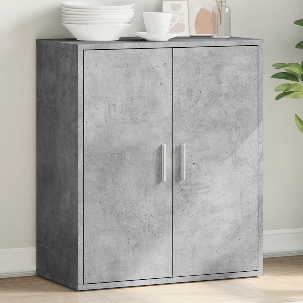 vidaXL Szafka, szarość betonu, 79x38x80 cm, materiał drewnopochodny