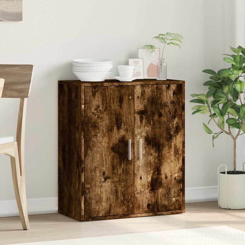 vidaXL Szafka, przydymiony dąb, 79x38x80 cm, materiał drewnopochodny