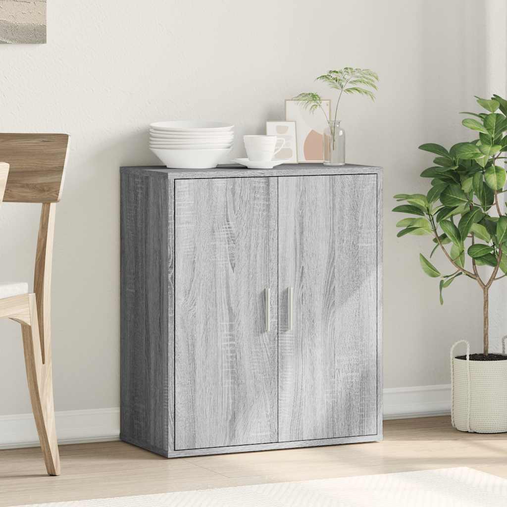 vidaXL Szafka, szary dąb sonoma, 79x38x80 cm, materiał drewnopochodny