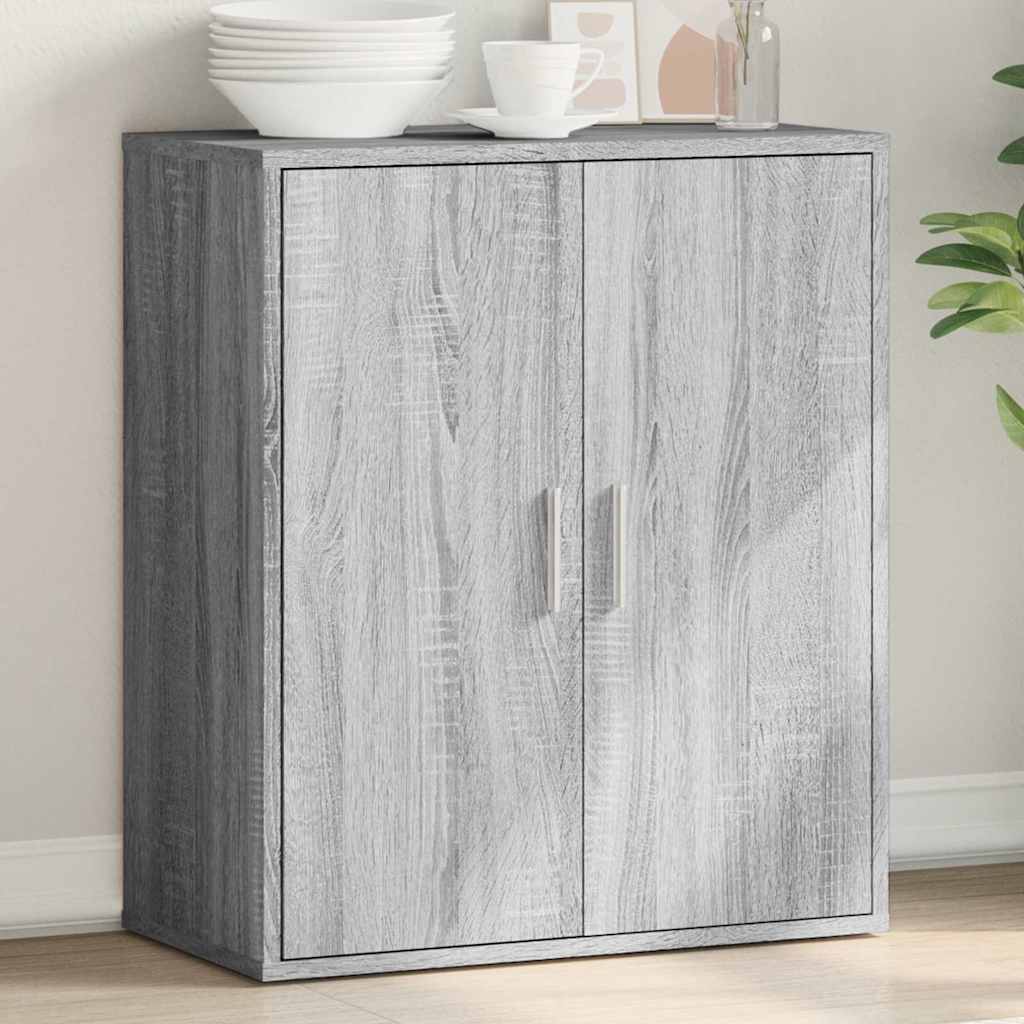 vidaXL Szafka, szary dąb sonoma, 79x38x80 cm, materiał drewnopochodny