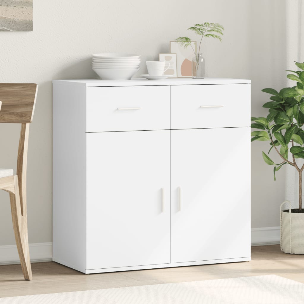 vidaXL Szafka, biała, 79x38x80 cm, materiał drewnopochodny