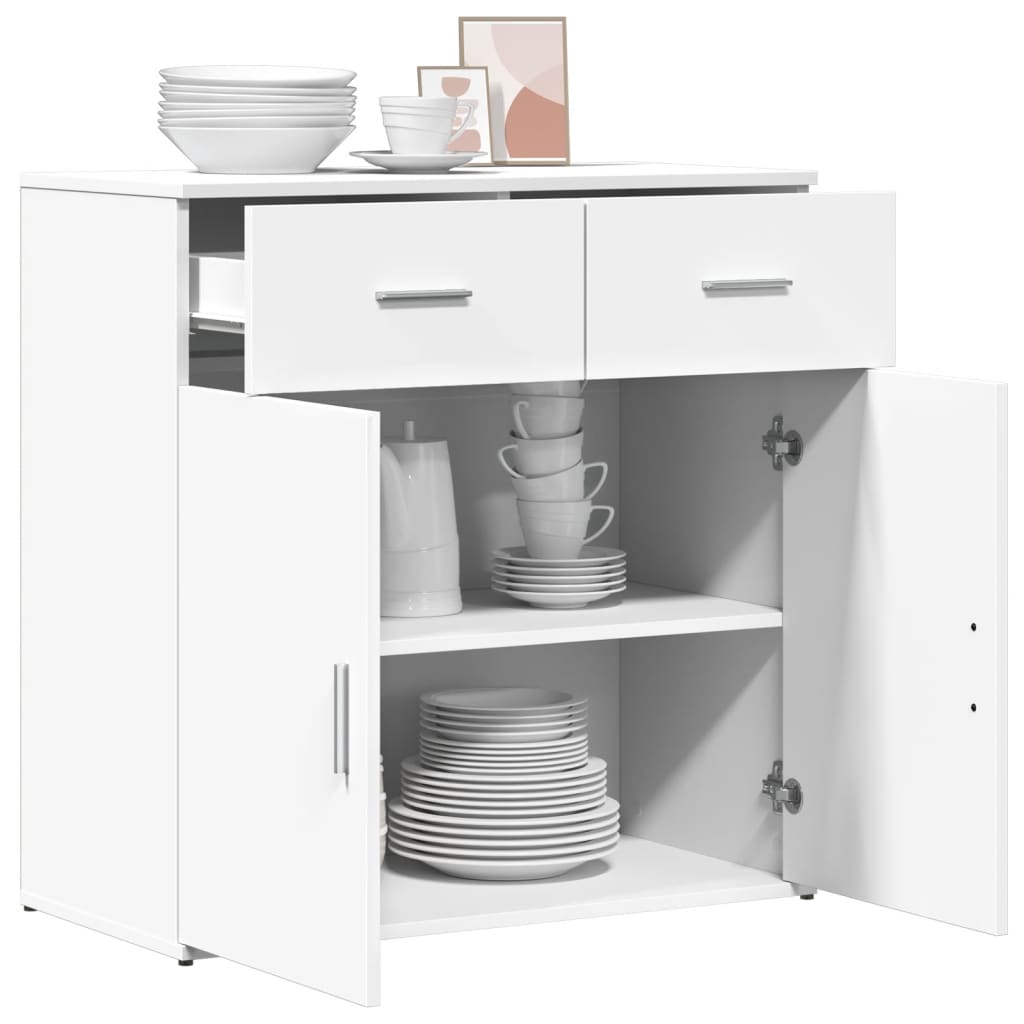 vidaXL Szafka, biała, 79x38x80 cm, materiał drewnopochodny