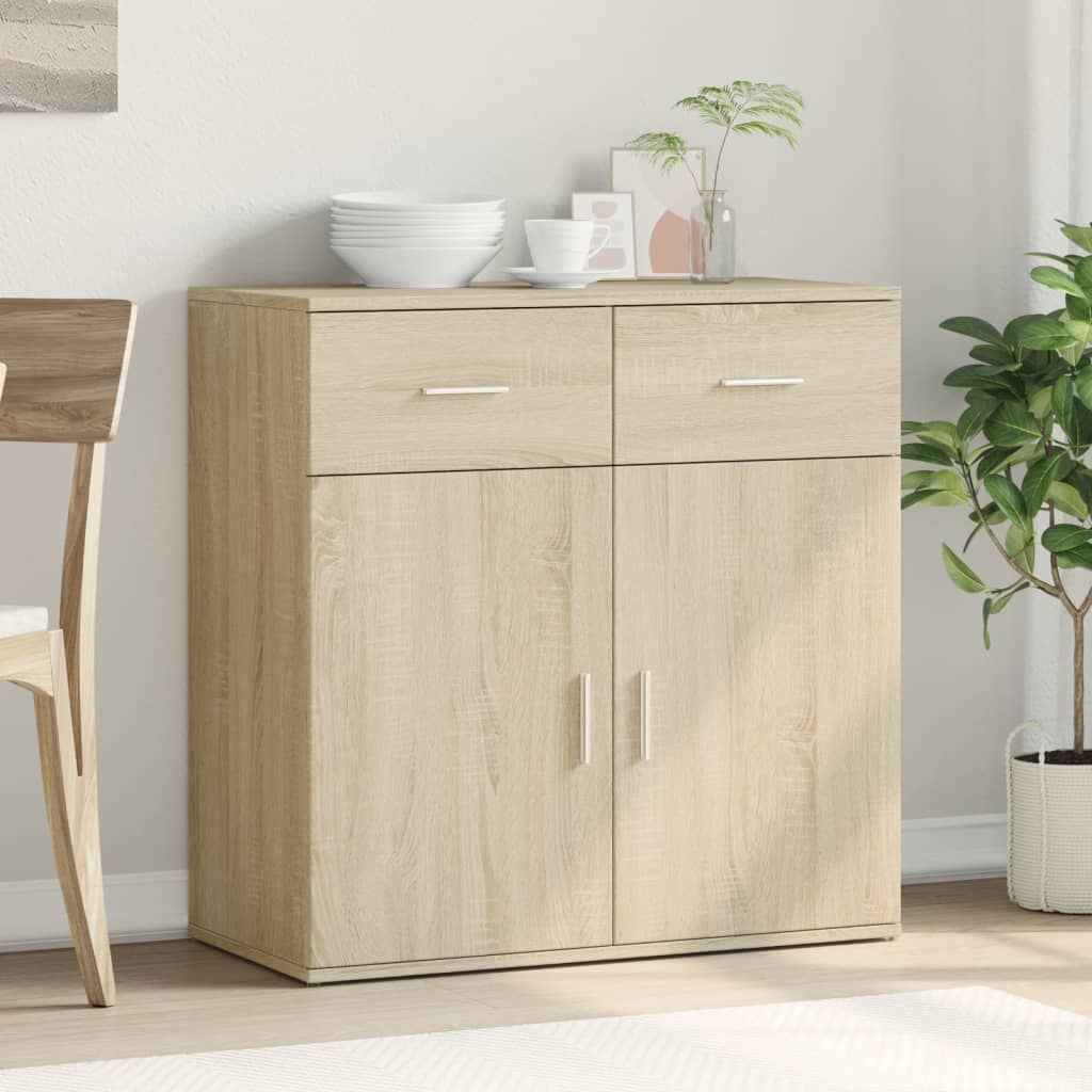 vidaXL Szafka, dąb sonoma, 79x38x80 cm, materiał drewnopochodny