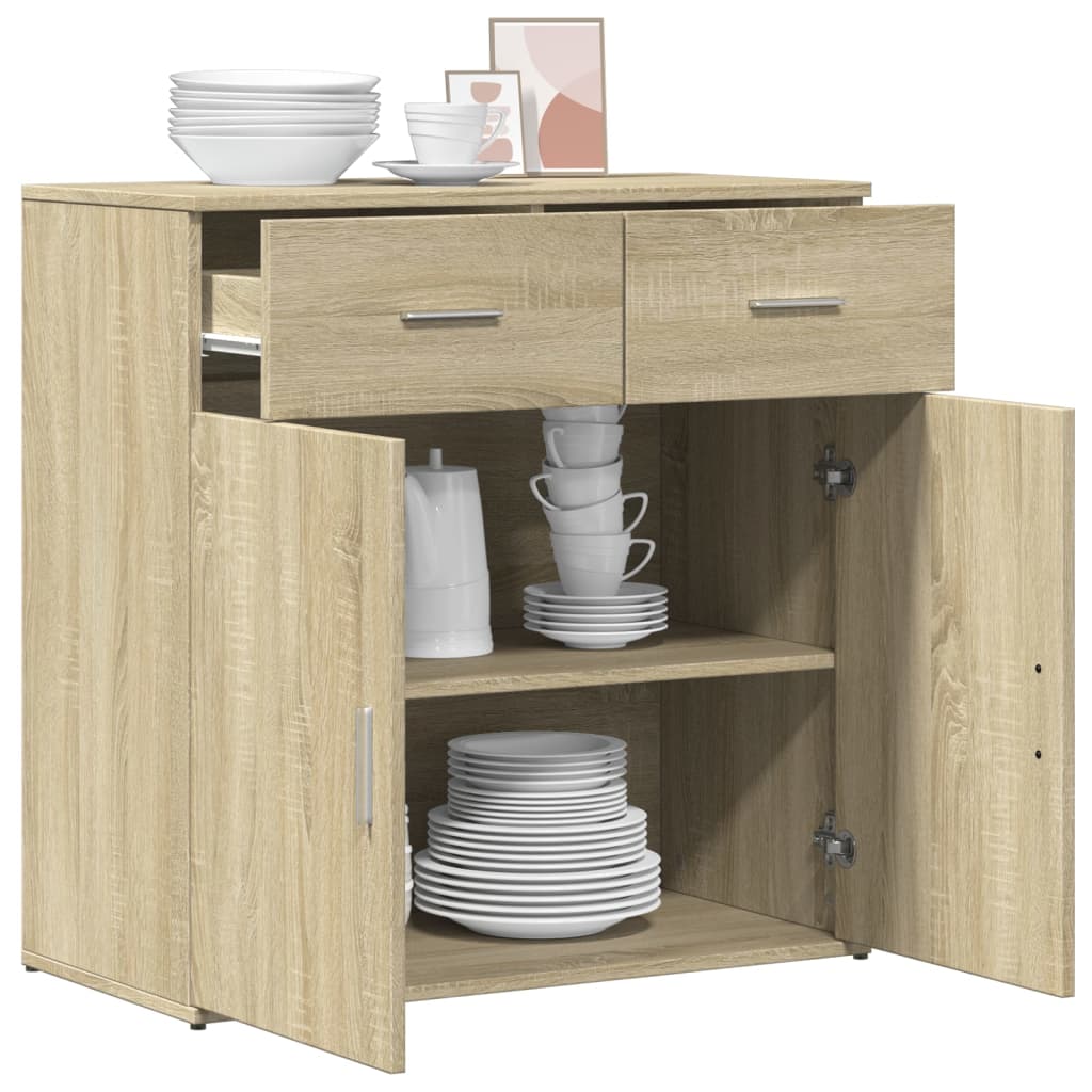 vidaXL Szafka, dąb sonoma, 79x38x80 cm, materiał drewnopochodny