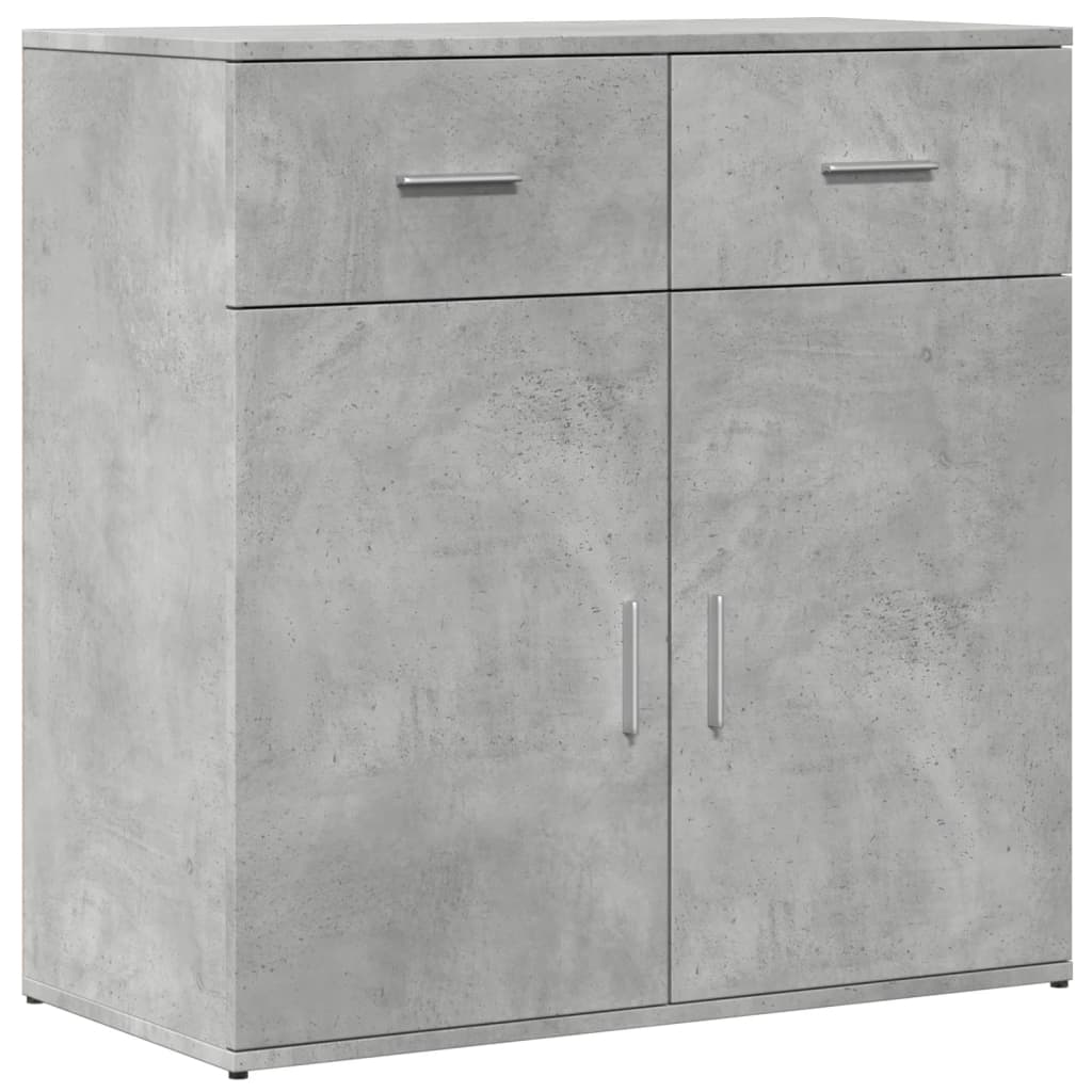 vidaXL Szafka, szarość betonu, 79x38x80 cm, materiał drewnopochodny
