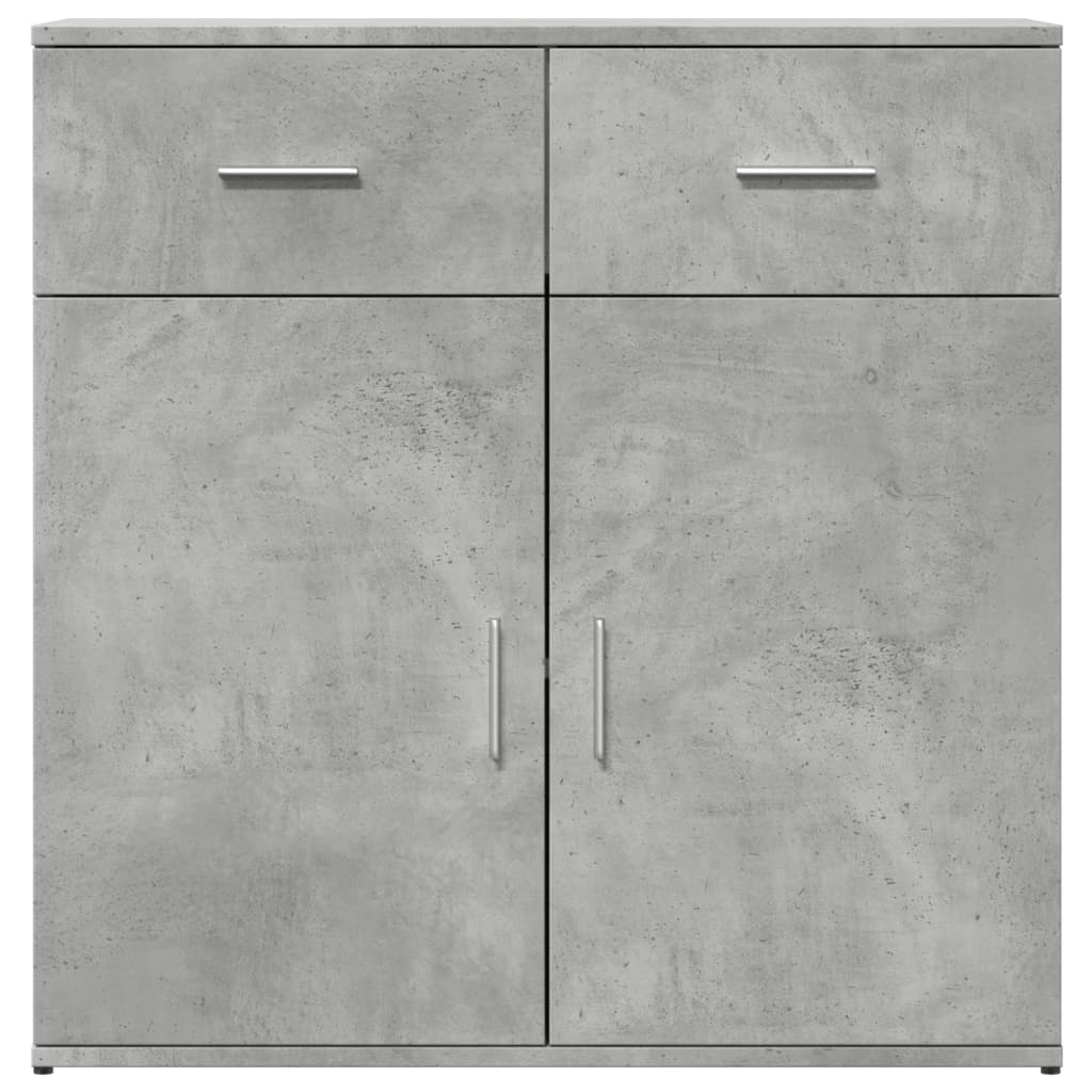 vidaXL Szafka, szarość betonu, 79x38x80 cm, materiał drewnopochodny