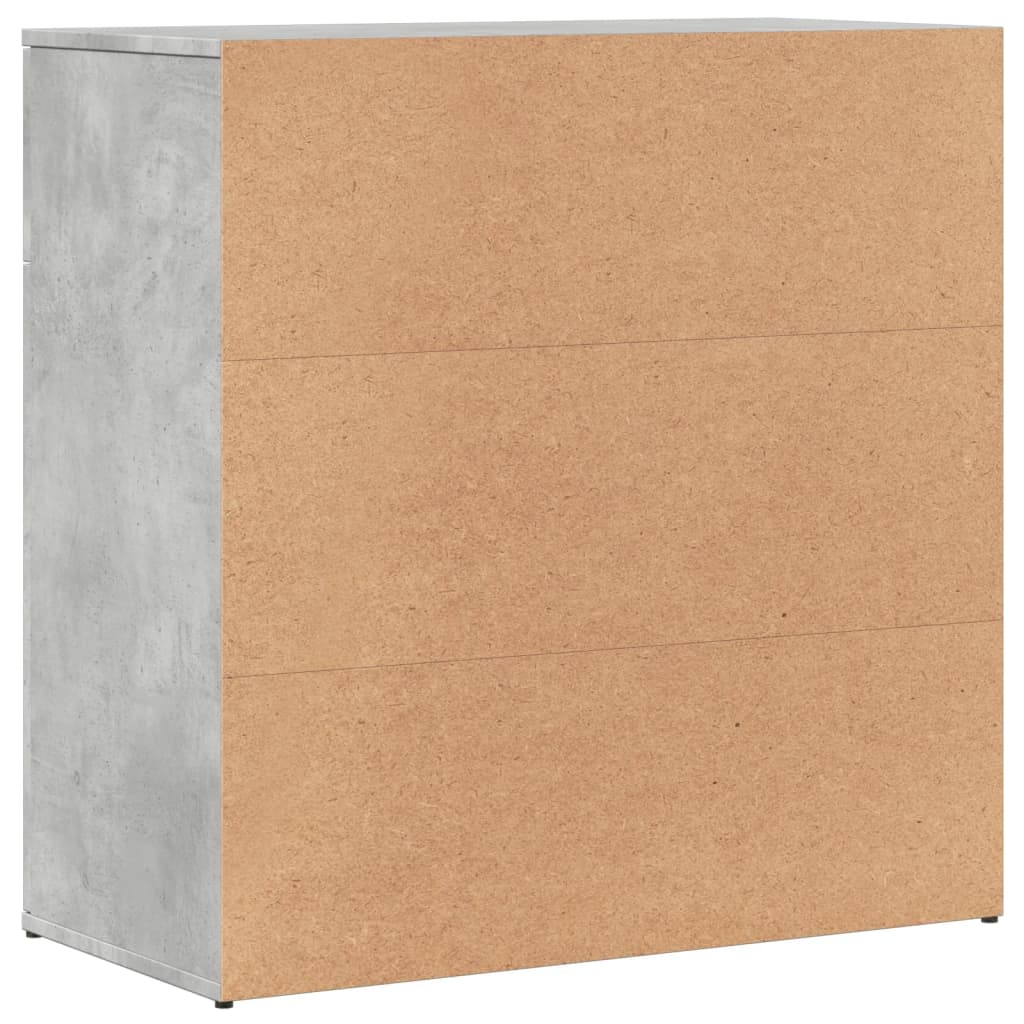 vidaXL Szafka, szarość betonu, 79x38x80 cm, materiał drewnopochodny