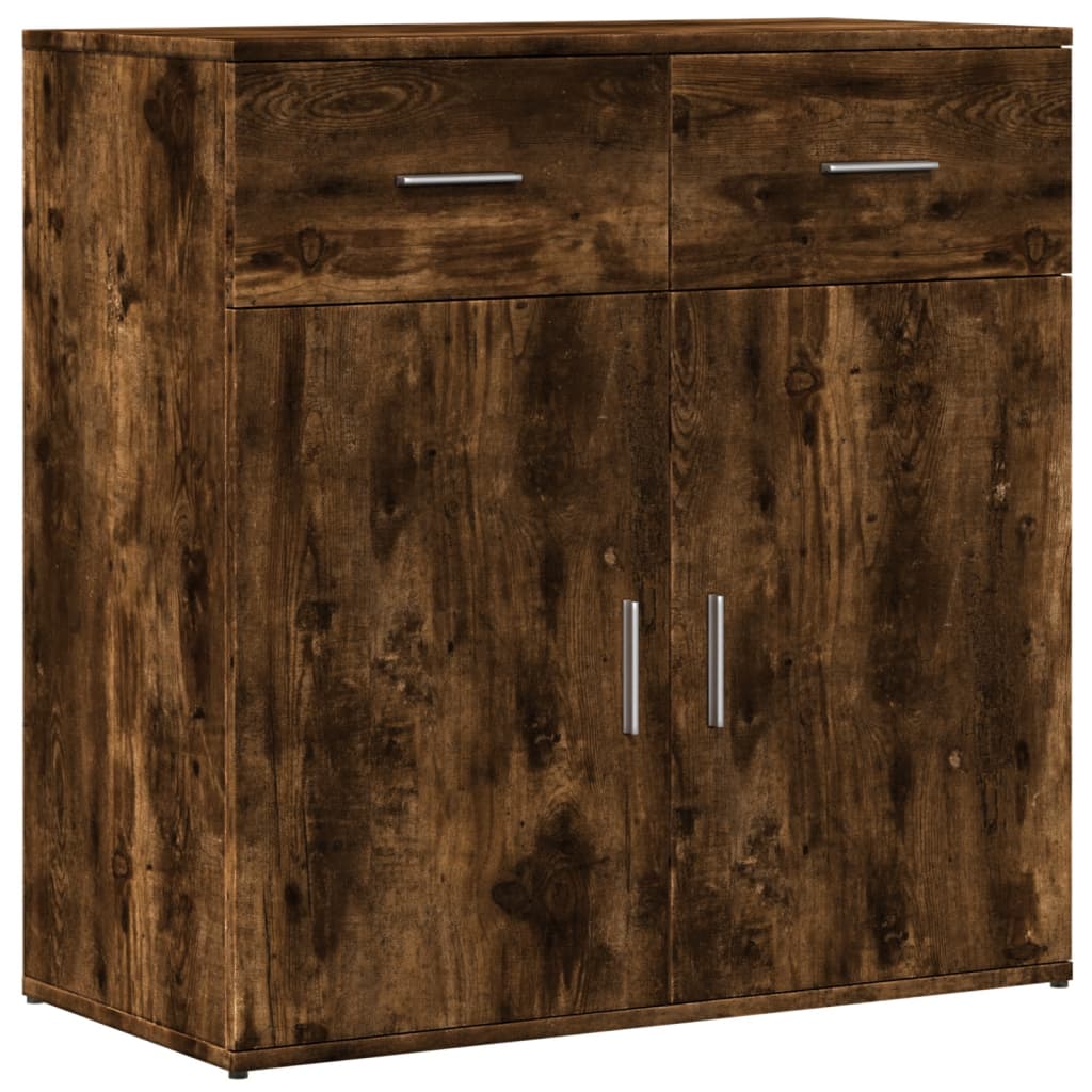 vidaXL Szafka, przydymiony dąb, 79x38x80 cm, materiał drewnopochodny
