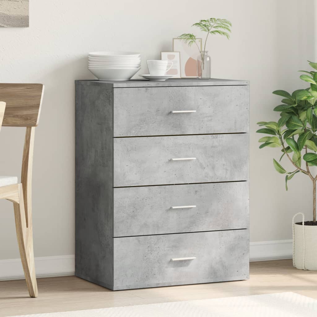 vidaXL Szafka, szarość betonu, 60x39x80 cm, materiał drewnopochodny