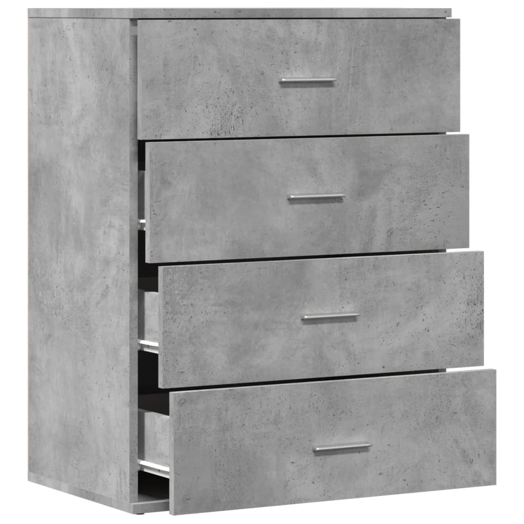 vidaXL Szafka, szarość betonu, 60x39x80 cm, materiał drewnopochodny