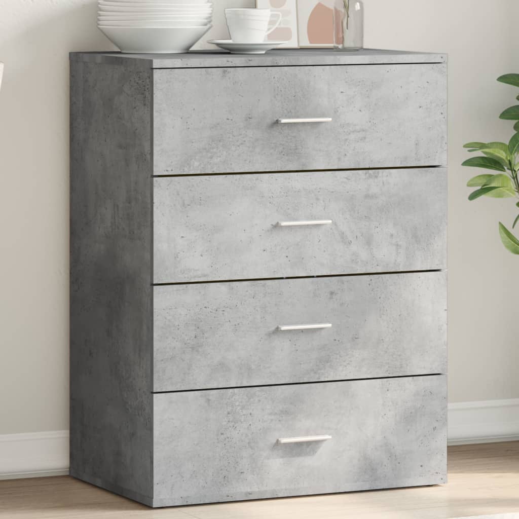 vidaXL Szafka, szarość betonu, 60x39x80 cm, materiał drewnopochodny