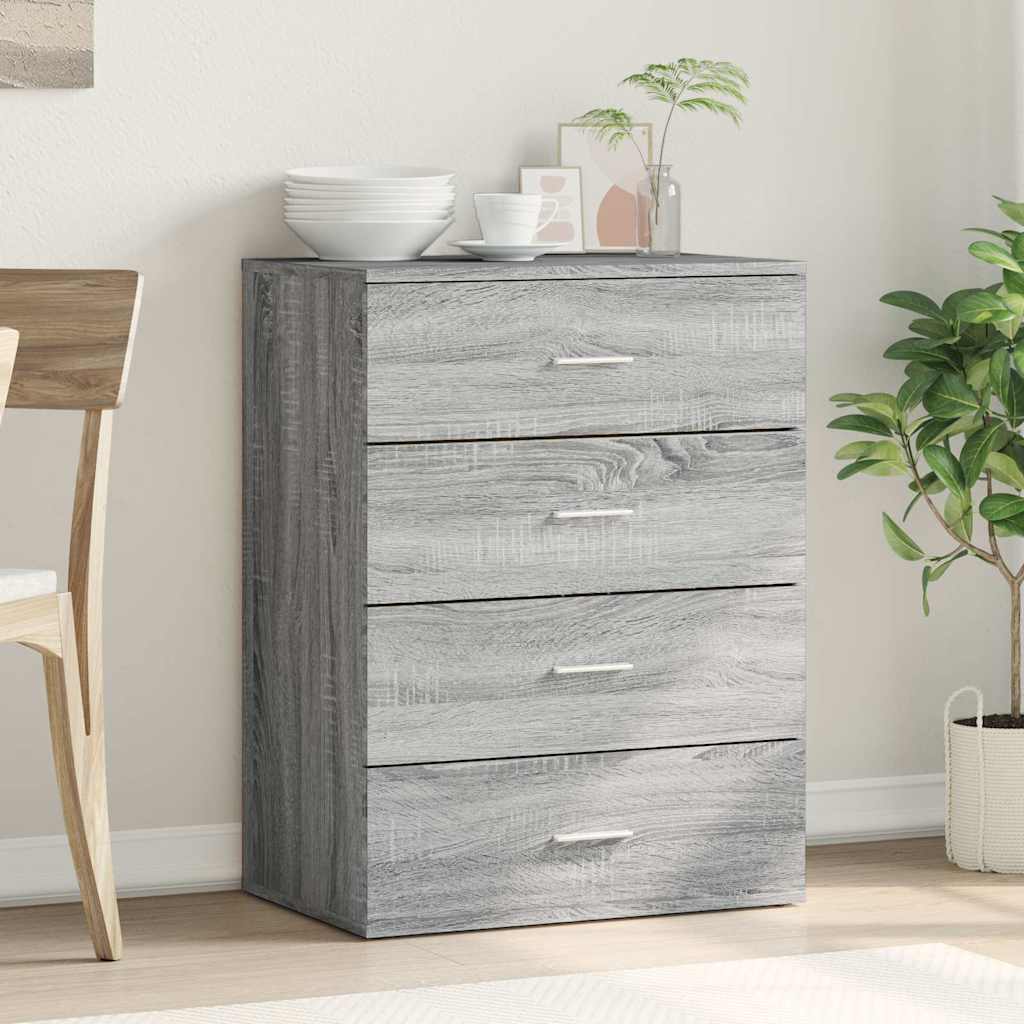 vidaXL Szafka, szary dąb sonoma, 60x39x80 cm, materiał drewnopochodny