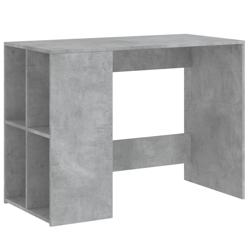 vidaXL Biurko, szarość betonu, 102x50x75 cm, materiał drewnopochodny