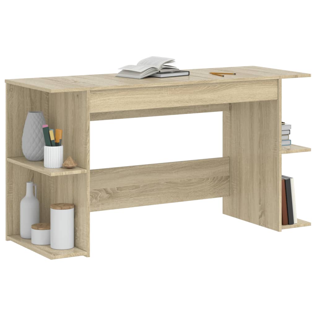 vidaXL Biurko, dąb sonoma, 140x50x75 cm, materiał drewnopochodny