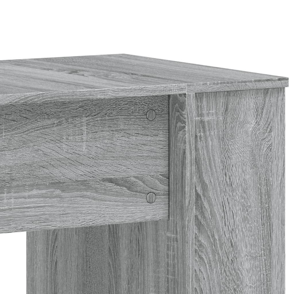 vidaXL Biurko, szary dąb sonoma, 140x50x75 cm, materiał drewnopochodny