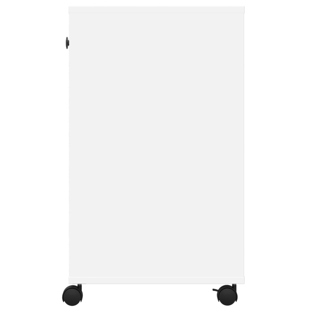 vidaXL Szafka pod drukarkę, z kółkami, biała, 60x40x68,5 cm