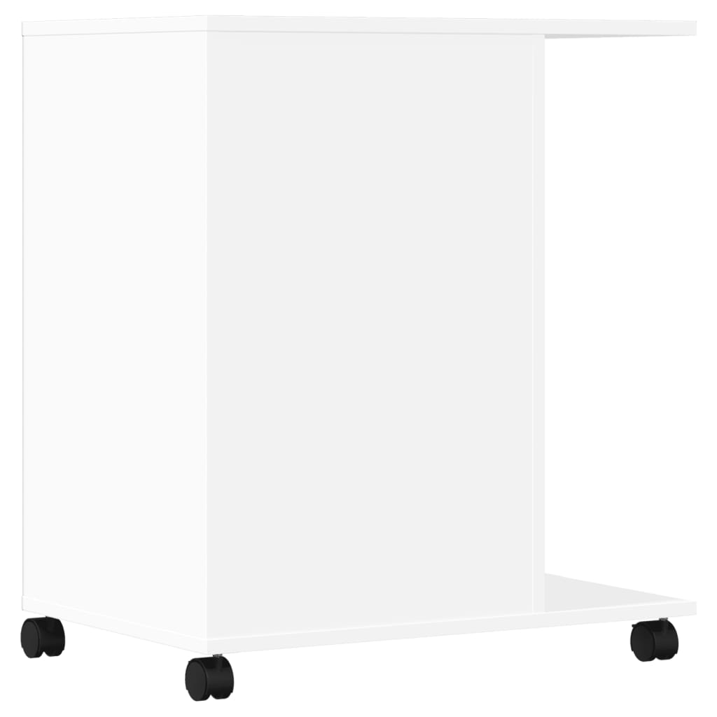 vidaXL Szafka pod drukarkę, z kółkami, biała, 60x40x68,5 cm