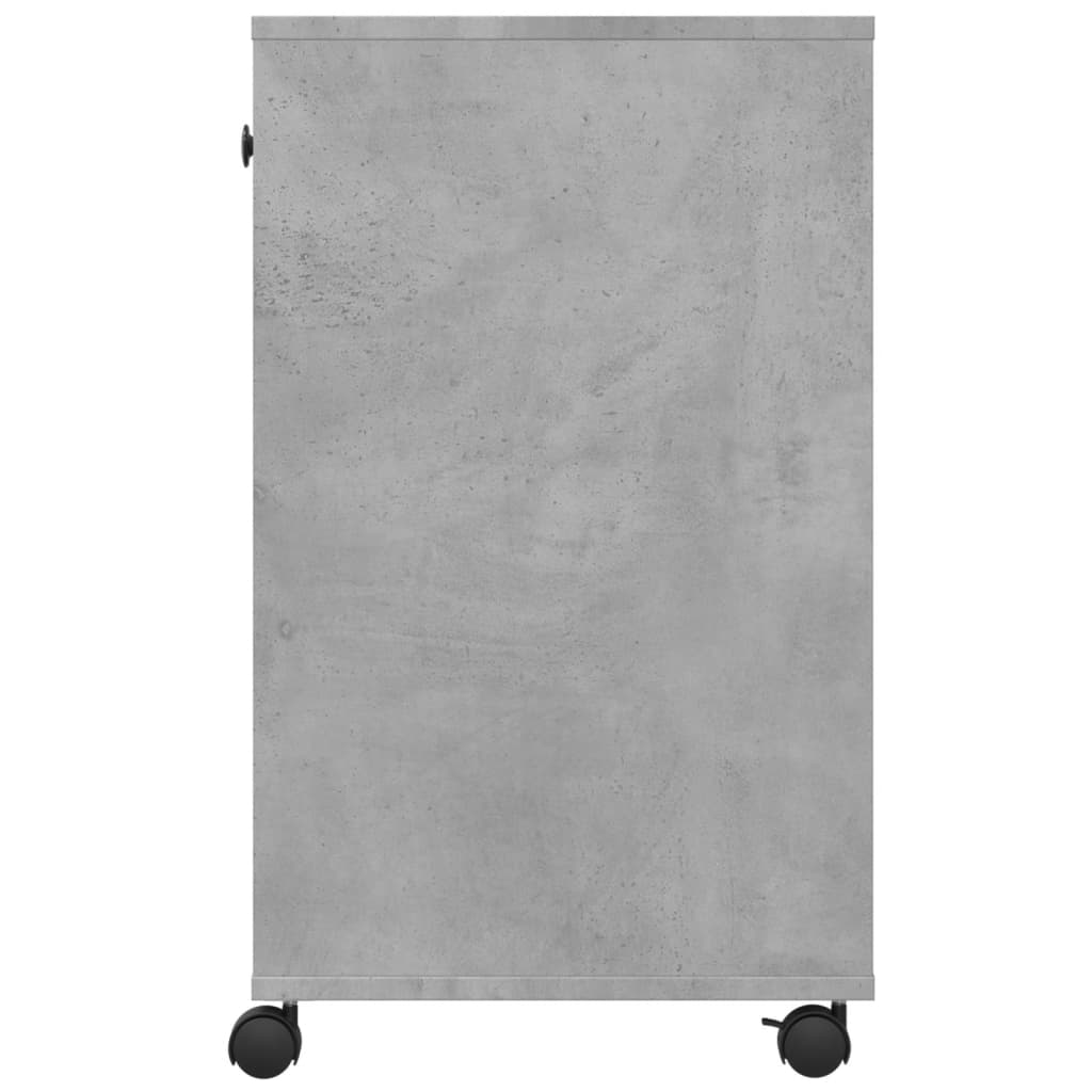 vidaXL Szafka pod drukarkę, z kółkami, szarość betonu, 60x40x68,5 cm