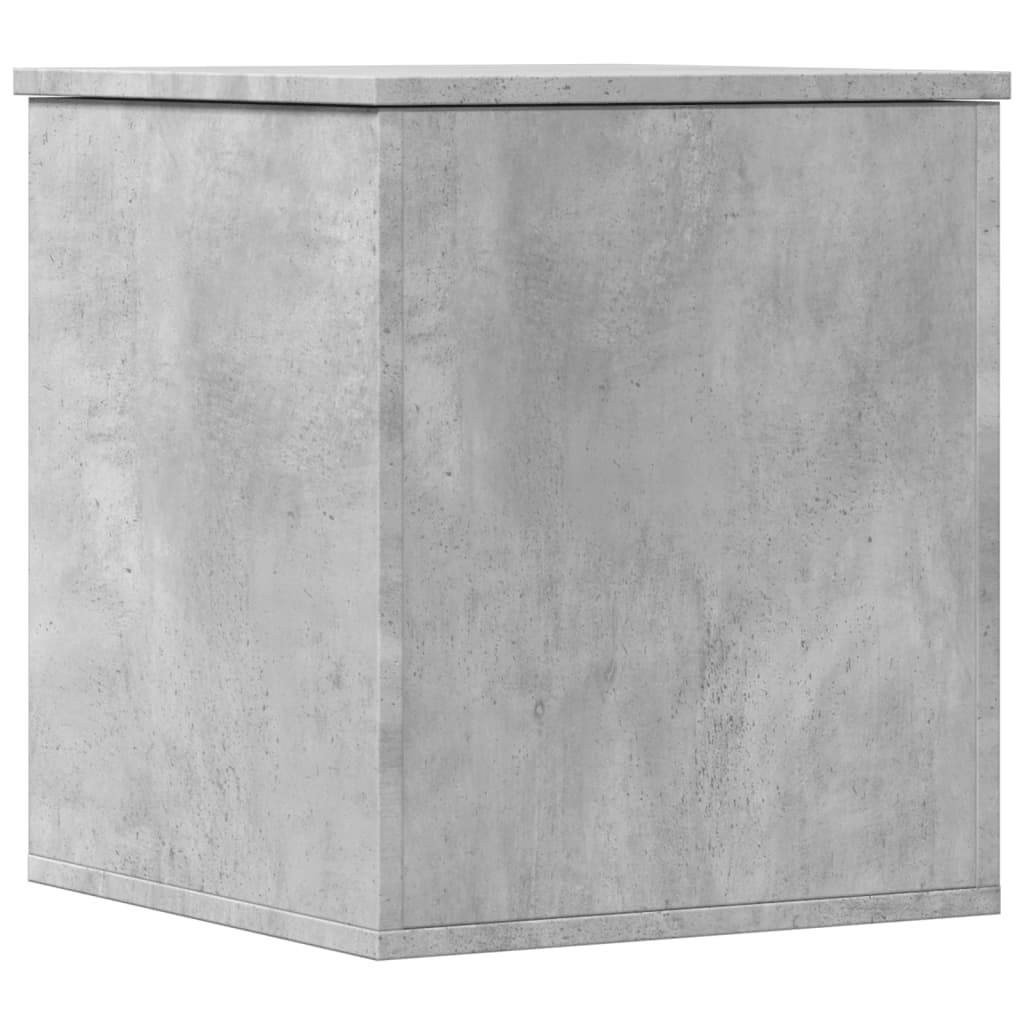 vidaXL Skrzynia, szarość betonu, 40x42x46 cm, materiał drewnopochodny