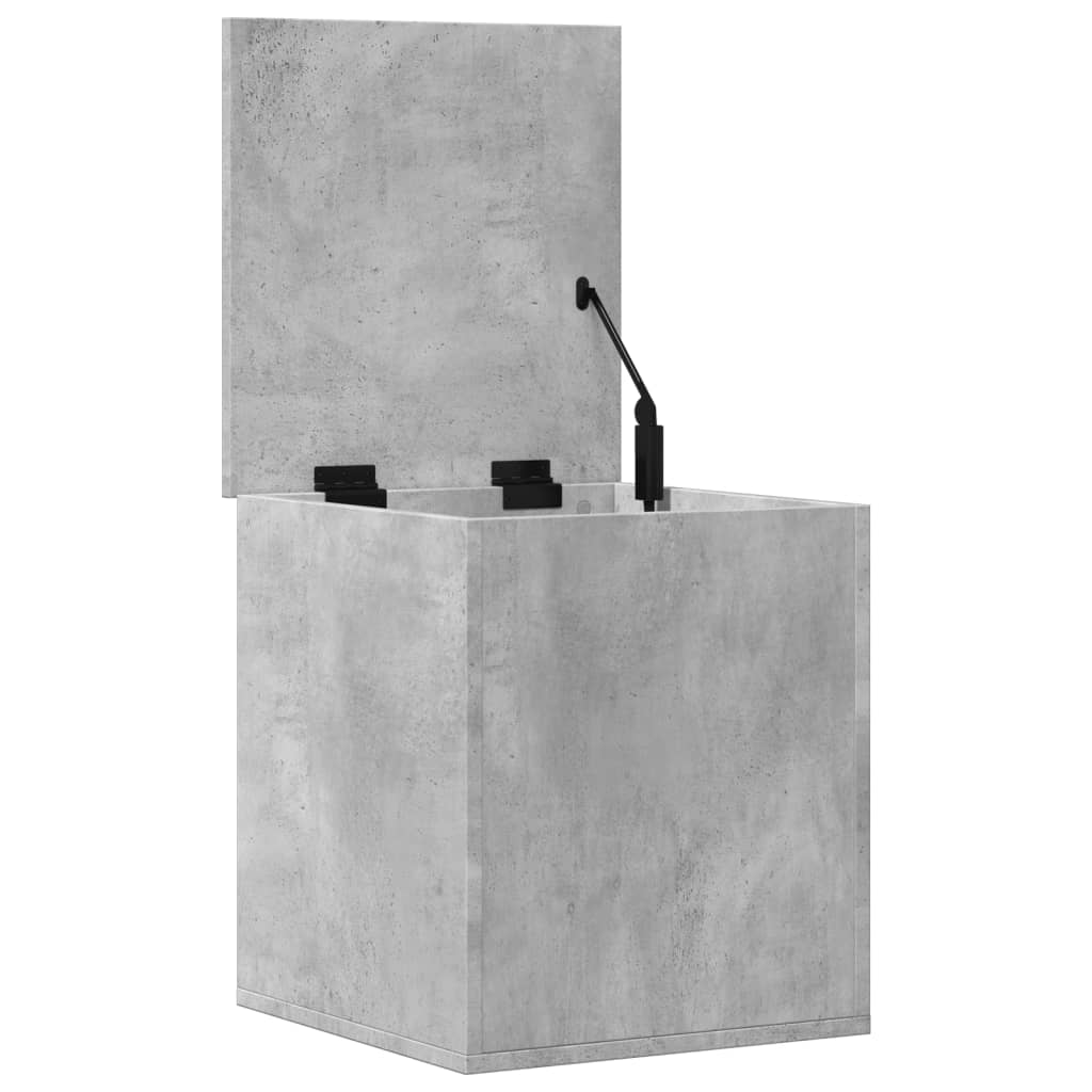 vidaXL Skrzynia, szarość betonu, 40x42x46 cm, materiał drewnopochodny