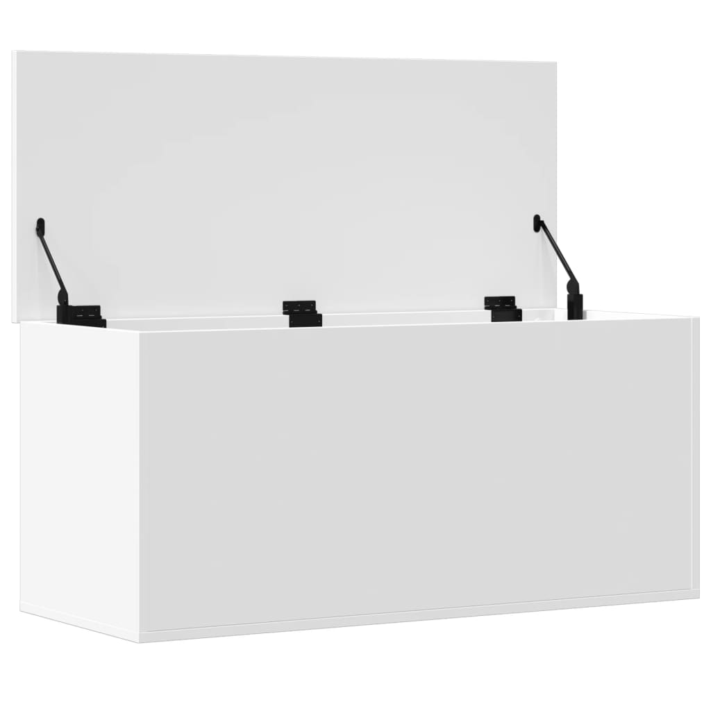 vidaXL Skrzynia, biała, 100x42x46 cm, materiał drewnopochodny