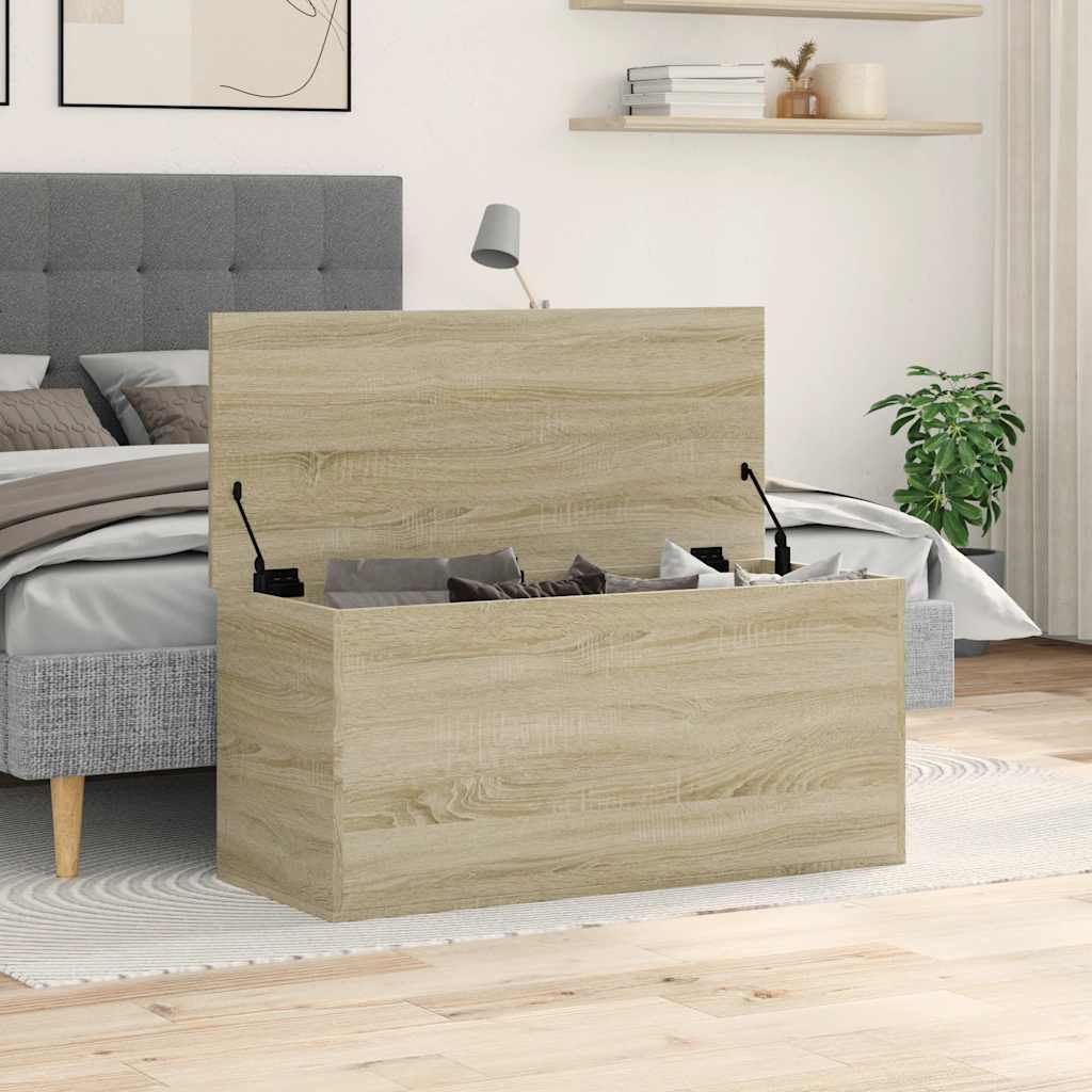 vidaXL Skrzynia, dąb sonoma, 100x42x46 cm, materiał drewnopochodny