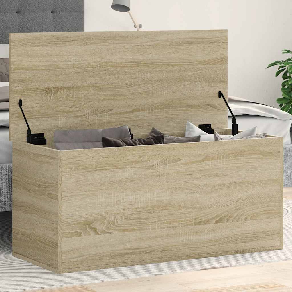 vidaXL Skrzynia, dąb sonoma, 100x42x46 cm, materiał drewnopochodny