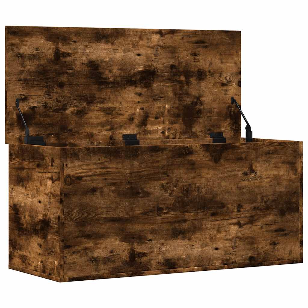 vidaXL Skrzynia, przydymiony dąb, 100x42x46cm, materiał drewnopochodny