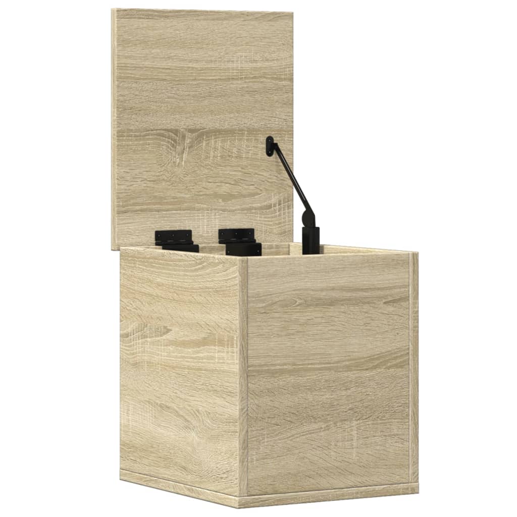 vidaXL Skrzynia, dąb sonoma, 30x35x35 cm, materiał drewnopochodny