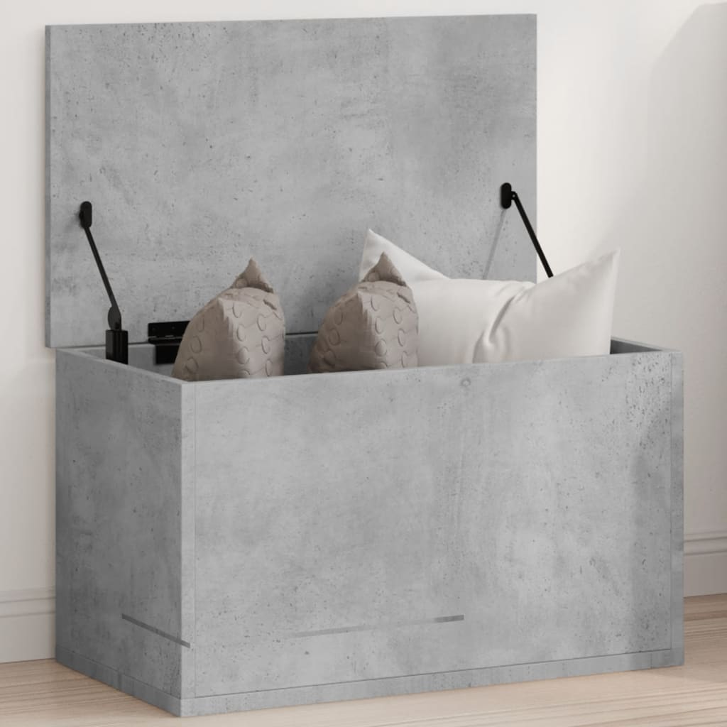 vidaXL Skrzynia, szarość betonu, 60x35x35 cm, materiał drewnopochodny