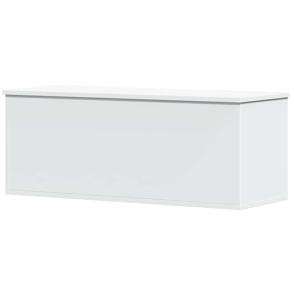 vidaXL Skrzynia, biała, 90x35x35 cm, materiał drewnopochodny