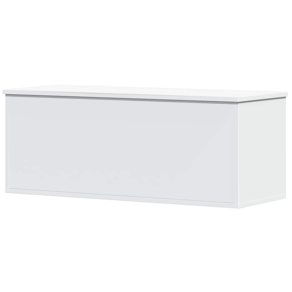vidaXL Skrzynia, biała, 90x35x35 cm, materiał drewnopochodny