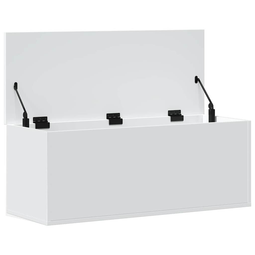 vidaXL Skrzynia, biała, 90x35x35 cm, materiał drewnopochodny
