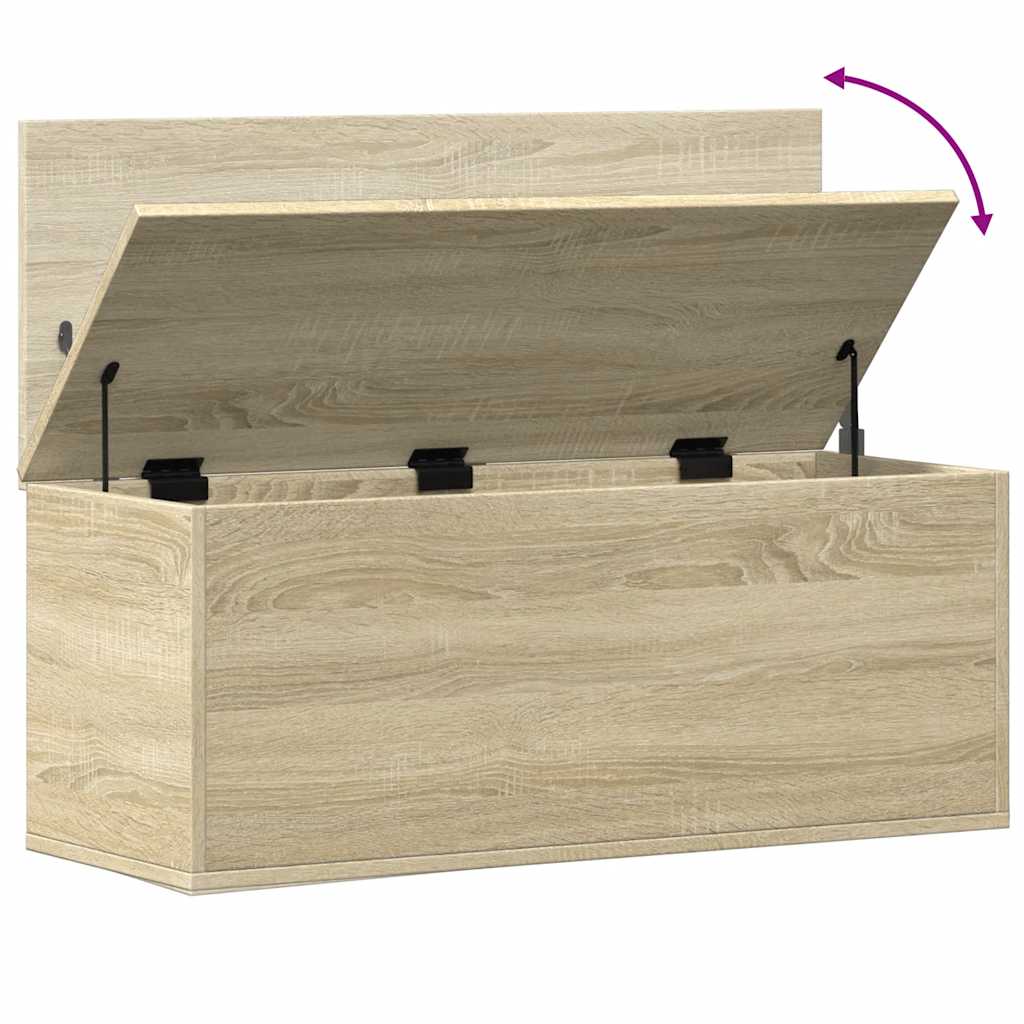 vidaXL Skrzynia, dąb sonoma, 90x35x35 cm, materiał drewnopochodny