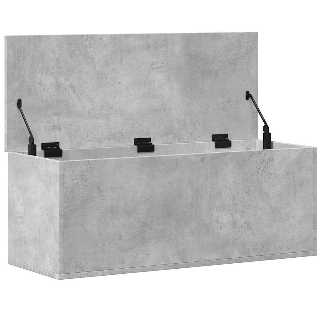 vidaXL Skrzynia, szarość betonu, 90x35x35 cm, materiał drewnopochodny