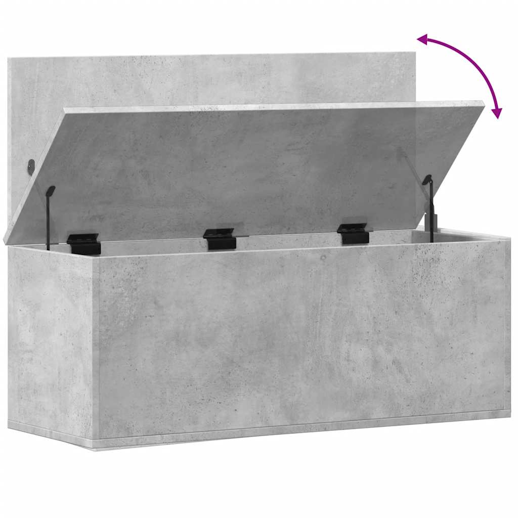 vidaXL Skrzynia, szarość betonu, 90x35x35 cm, materiał drewnopochodny