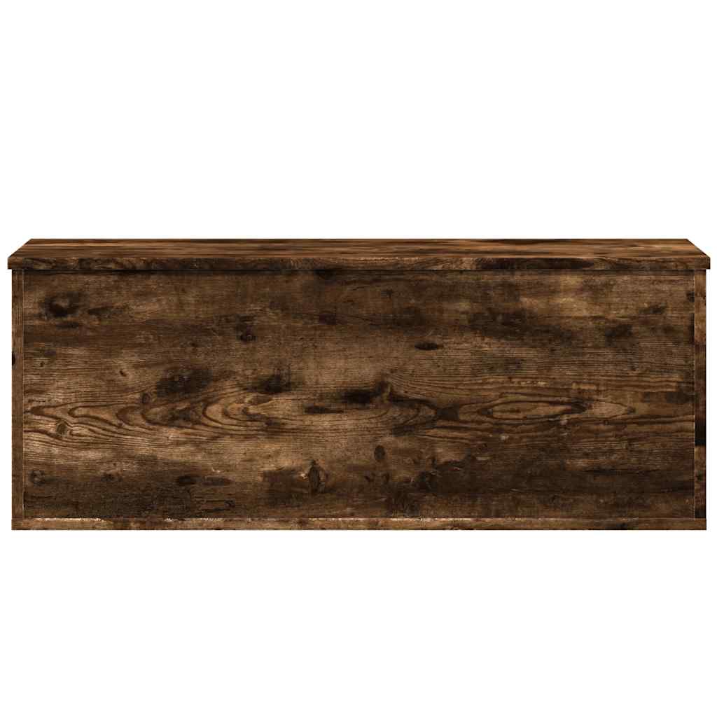 vidaXL Skrzynia, przydymiony dąb, 90x35x35 cm, materiał drewnopochodny