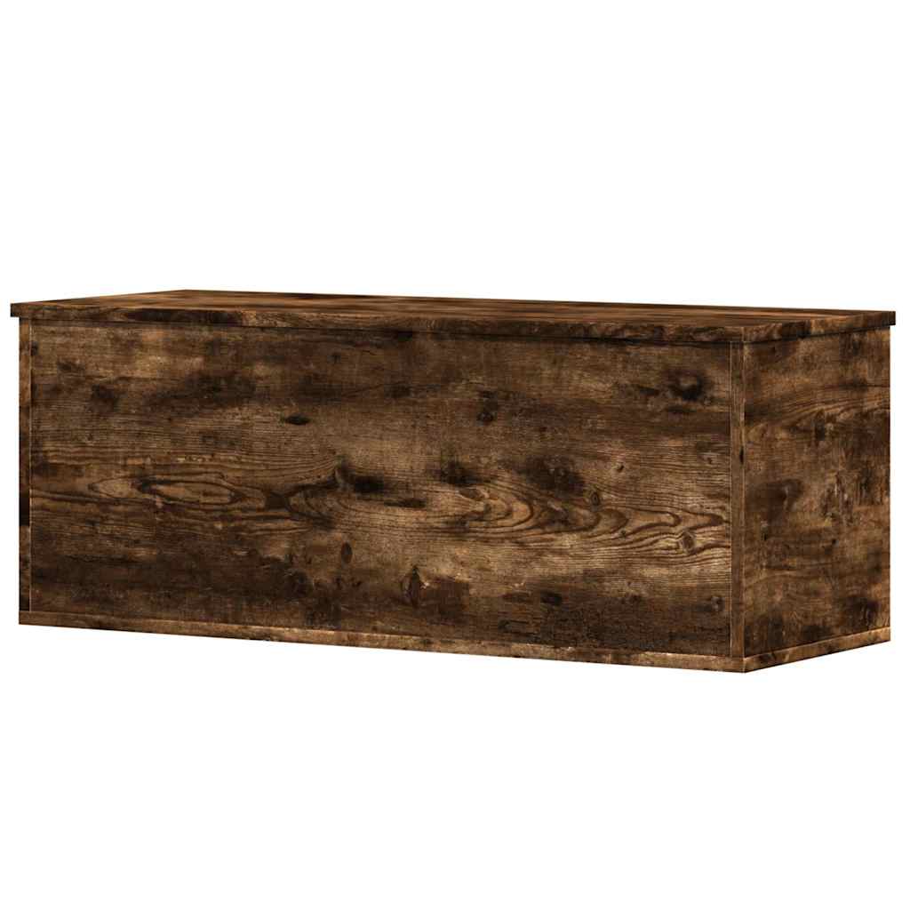 vidaXL Skrzynia, przydymiony dąb, 90x35x35 cm, materiał drewnopochodny