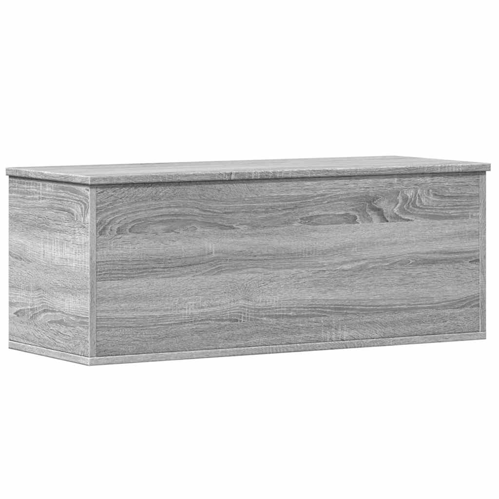 vidaXL Skrzynia, szary dąb sonoma, 90x35x35, materiał drewnopochodny