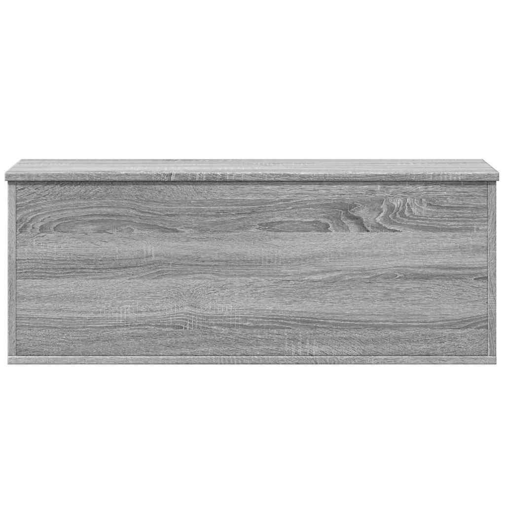 vidaXL Skrzynia, szary dąb sonoma, 90x35x35, materiał drewnopochodny