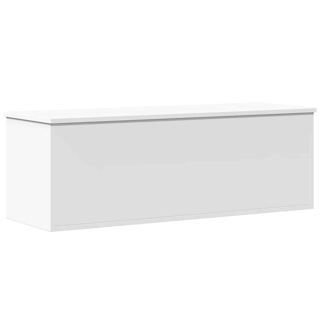 vidaXL Skrzynia, biała, 102x35x35 cm, materiał drewnopochodny