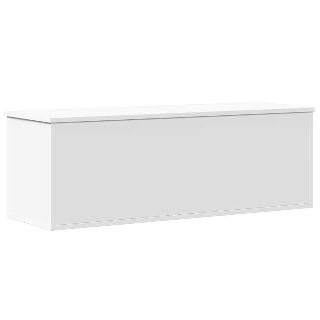 vidaXL Skrzynia, biała, 102x35x35 cm, materiał drewnopochodny