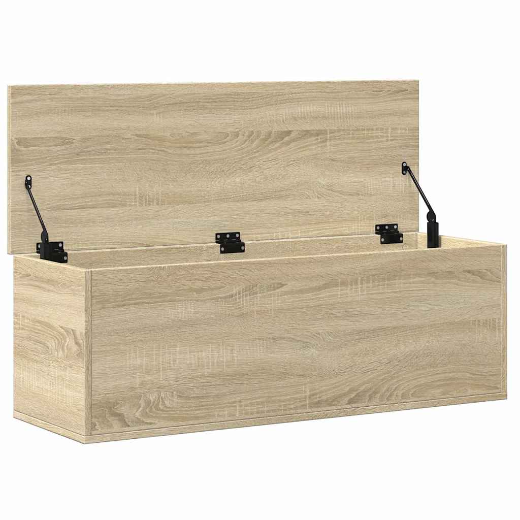 vidaXL Skrzynia, dąb sonoma, 102x35x35 cm, materiał drewnopochodny