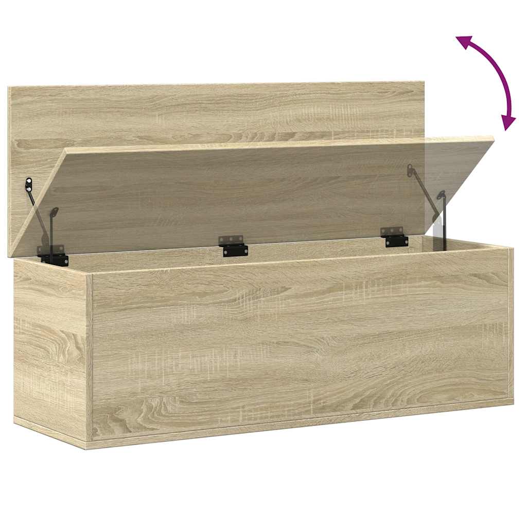 vidaXL Skrzynia, dąb sonoma, 102x35x35 cm, materiał drewnopochodny