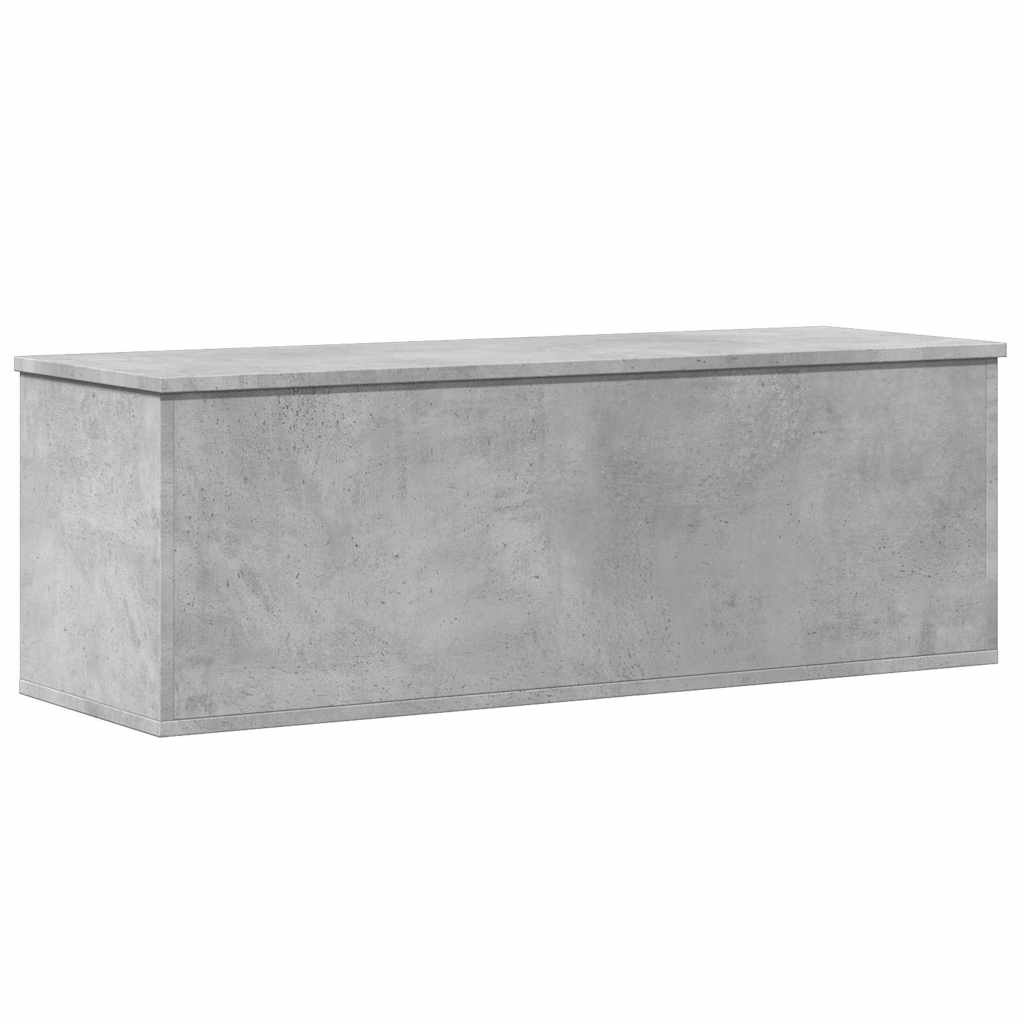 vidaXL Skrzynia, szarość betonu, 102x35x35 cm, materiał drewnopochodny