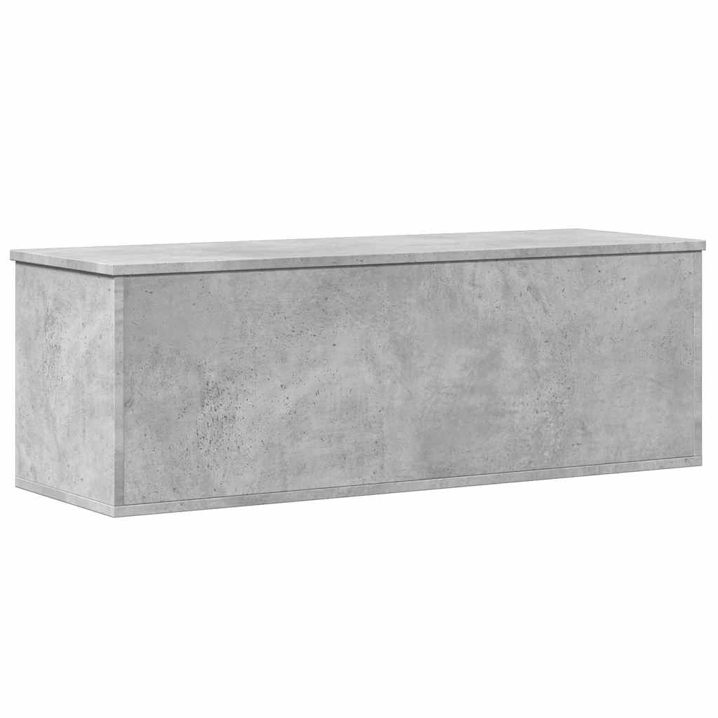 vidaXL Skrzynia, szarość betonu, 102x35x35 cm, materiał drewnopochodny