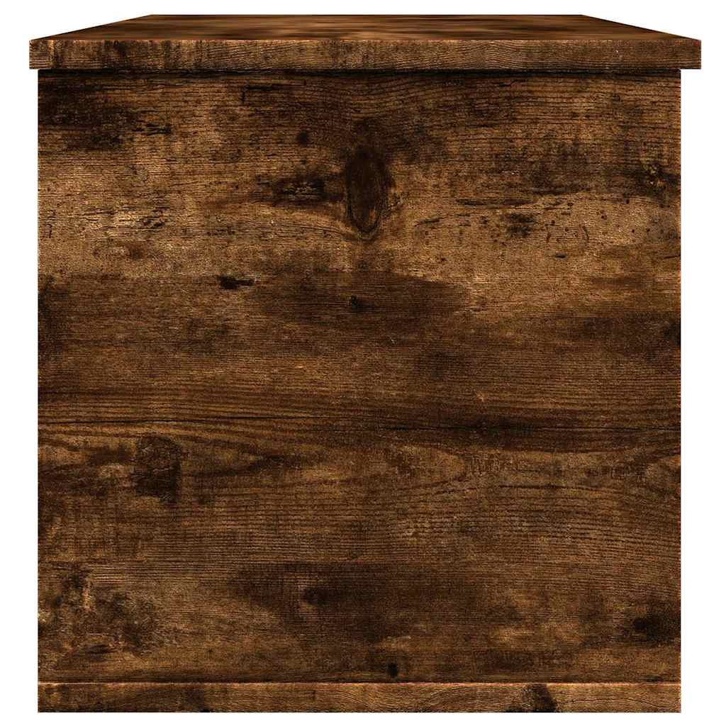 vidaXL Skrzynia, przydymiony dąb, 102x35x35cm, materiał drewnopochodny