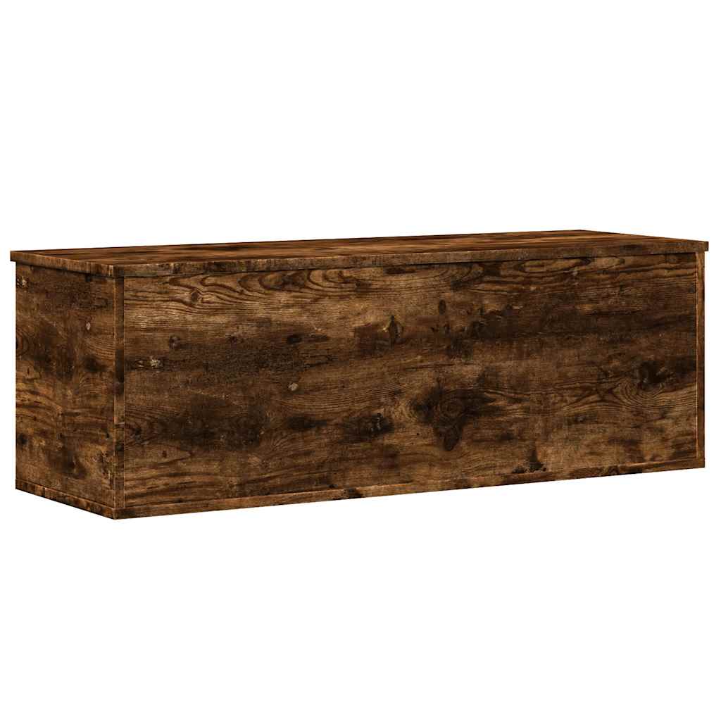 vidaXL Skrzynia, przydymiony dąb, 102x35x35cm, materiał drewnopochodny